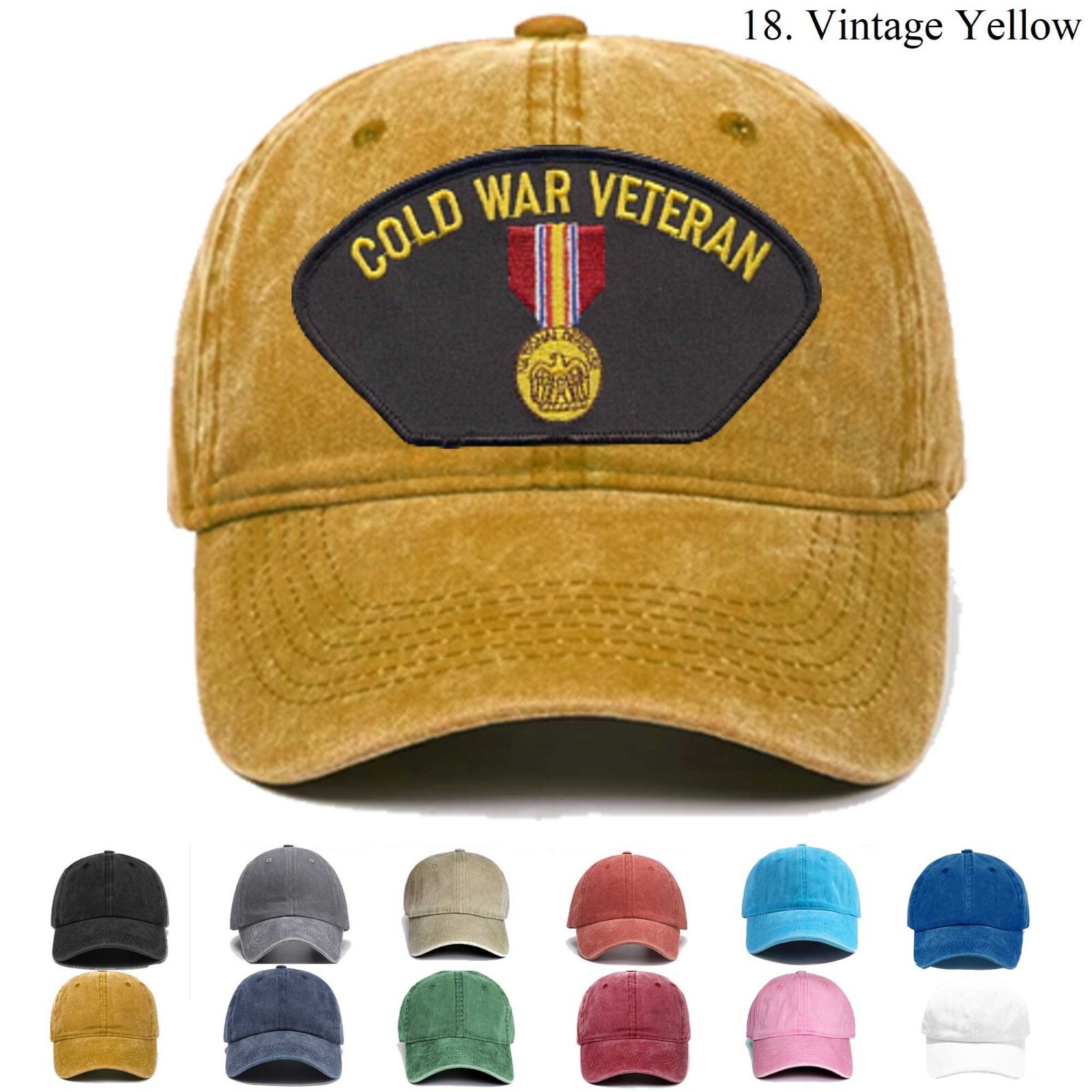 Embroidered Hat Cold War Veteran, Veteran Cap,Trucker Hat, Baseball Cap, Gift