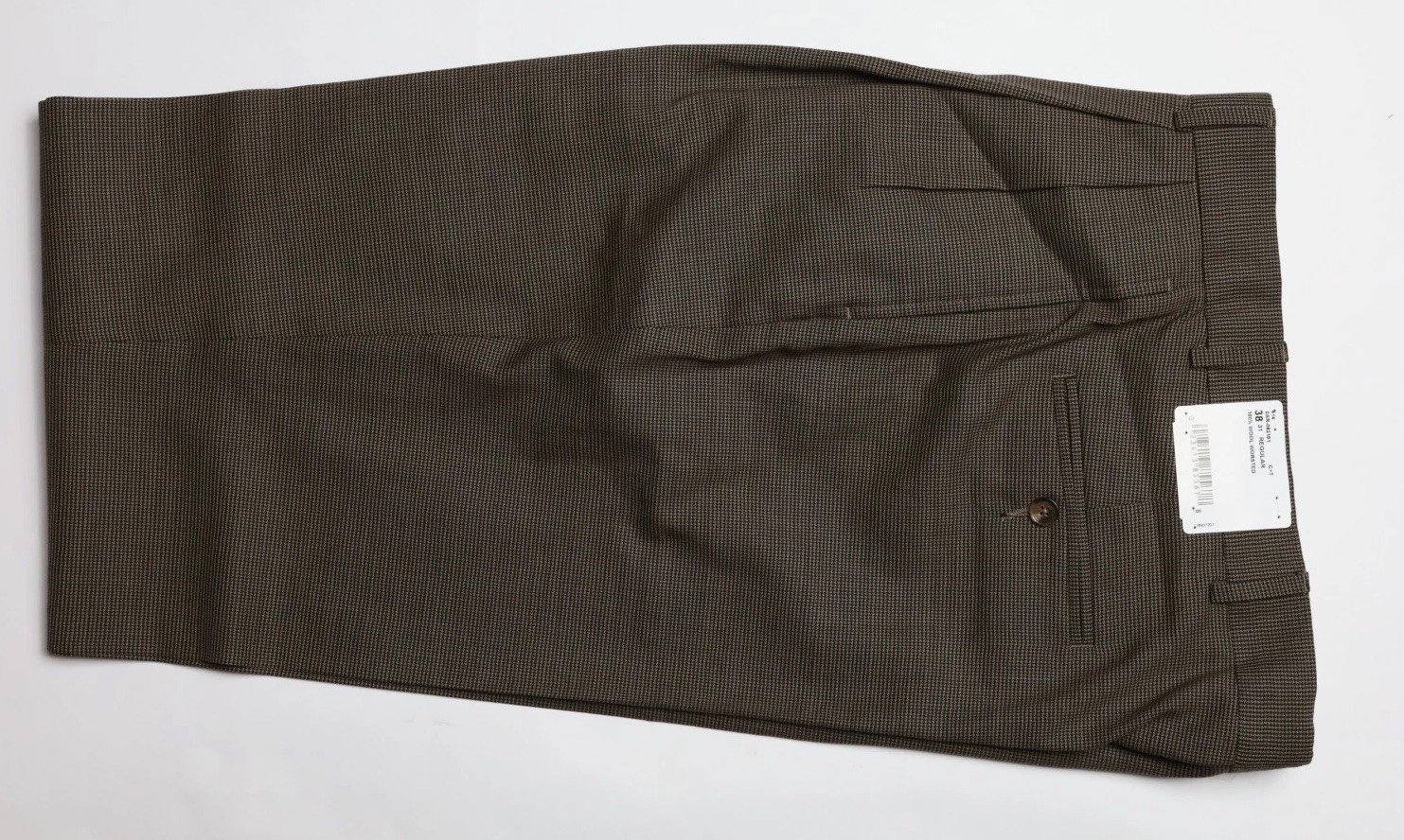 Hickey by Hickey Freeman Birdseye Wool Suit Size 38 R in Brown Black Plaid