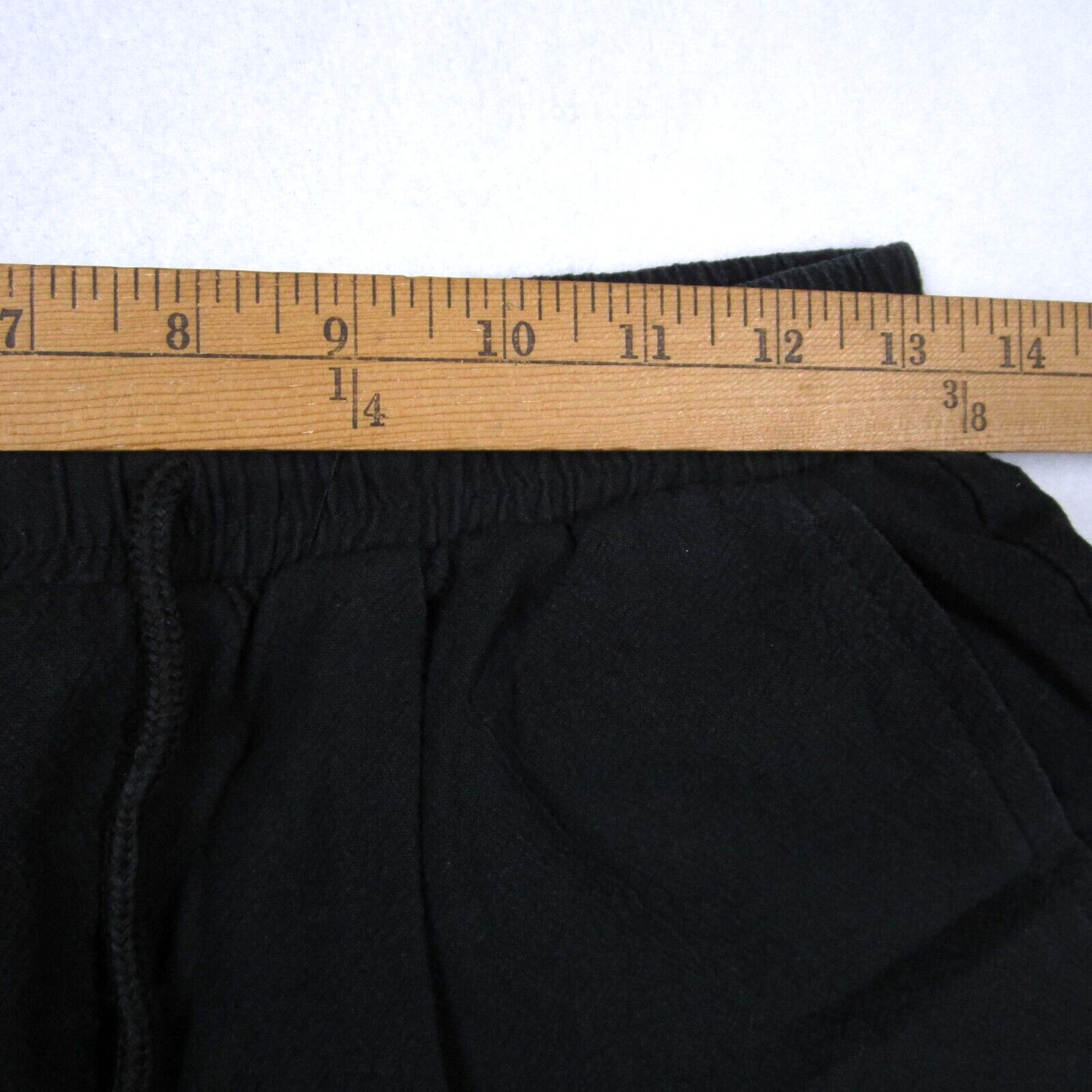 Oriental Jogging pants Adults size 28×23 Black baggy pockets lightweight