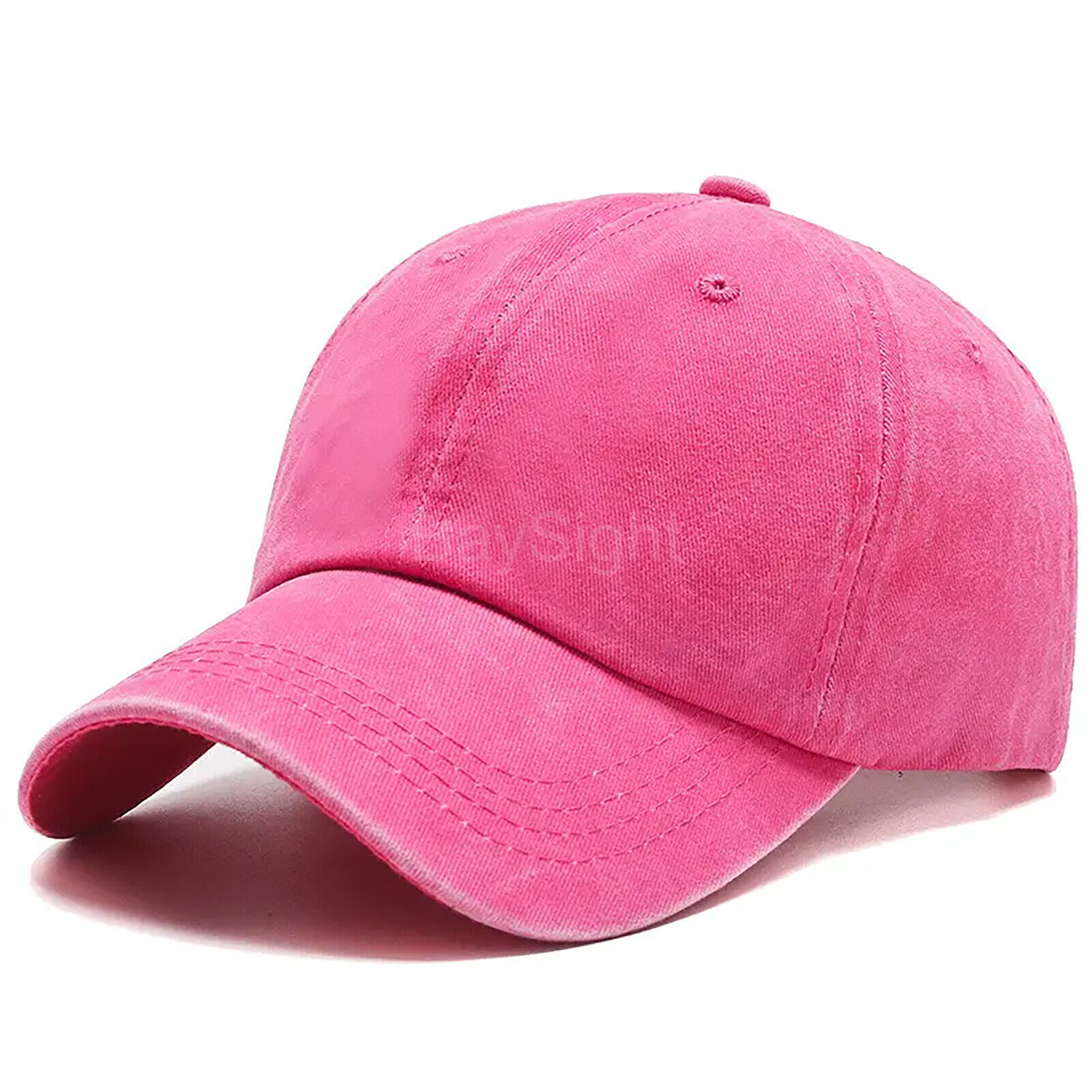 Men’s Cotton Baseball Cap Polo Style Solid Adjustable Dad Hat Washed Ball Cap