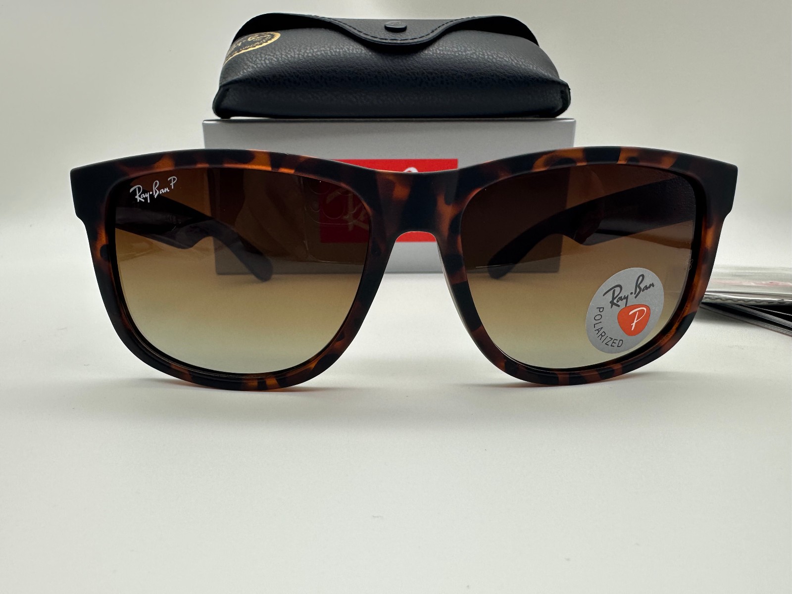 Ray-Ban Justin Classic RB4165 Tortoise Polarized Brown Men Sunglasses 54mm