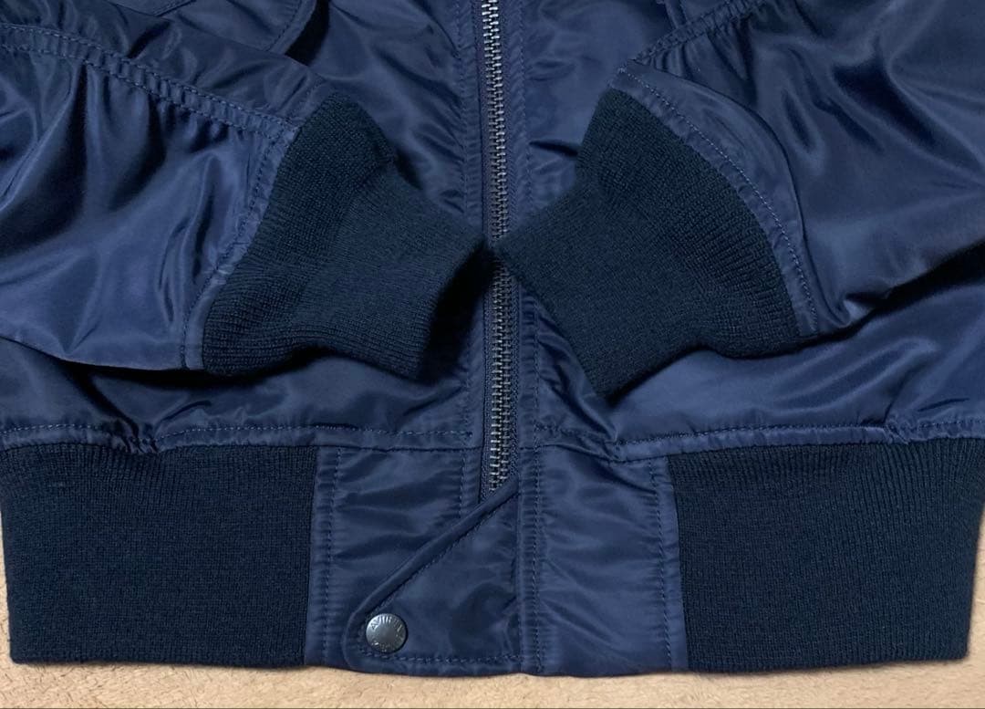 AVIREX L-2 5th AIR FORCE AVIR Flight Jacket Blouson Coat Men Size M Navy Genuine