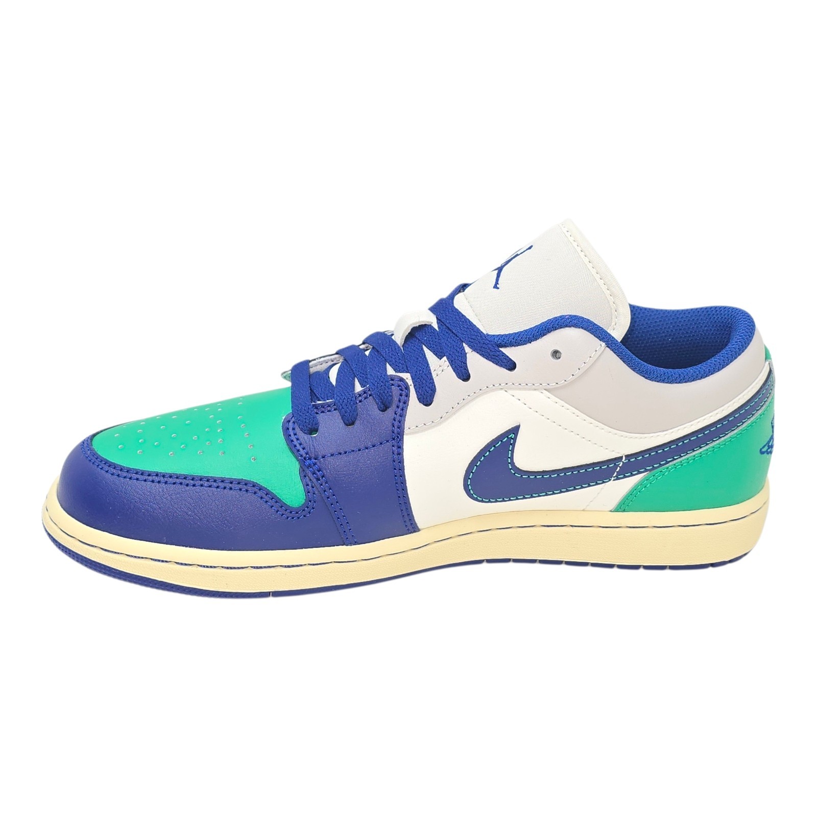 Nike AIR JORDAN 1 LOW RARE Sail Deep Royal Blue Size 9 553558 147