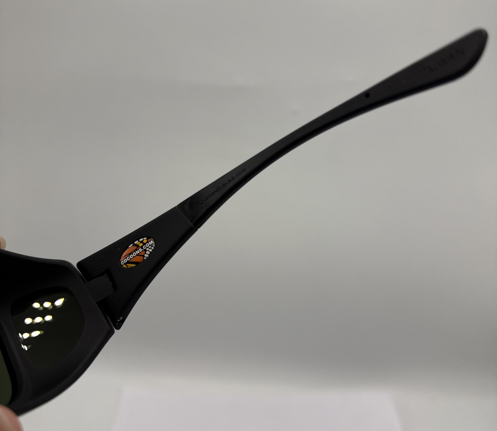 Cocoons C302M Pilot Black Polarized Blue Mirrored Fitover Flex2Fit Glasses NIB
