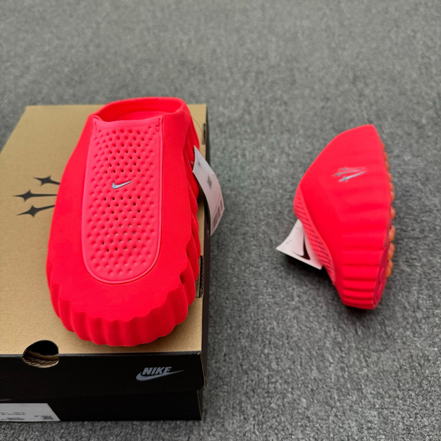 Nike x Travis Scott Mind 001 Bright Red Slip-On Clog Slippers