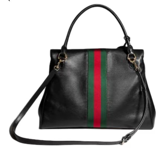 GUCCI Paparazzo Leather Shoulder bag Large Women’s Black 14.6*5.1*11.4 in