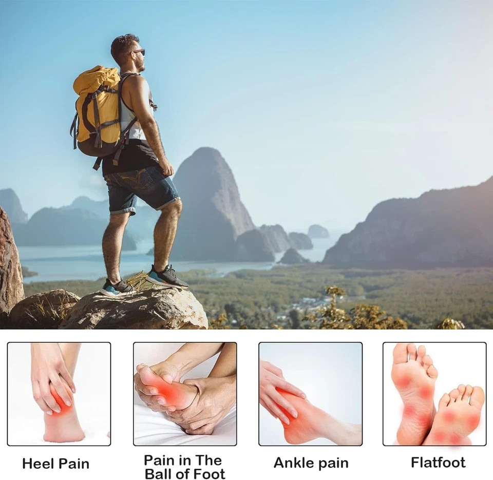 Latex Sport Insoles Arch Support Shock Absorption Breathable Shoe Cushion Pads