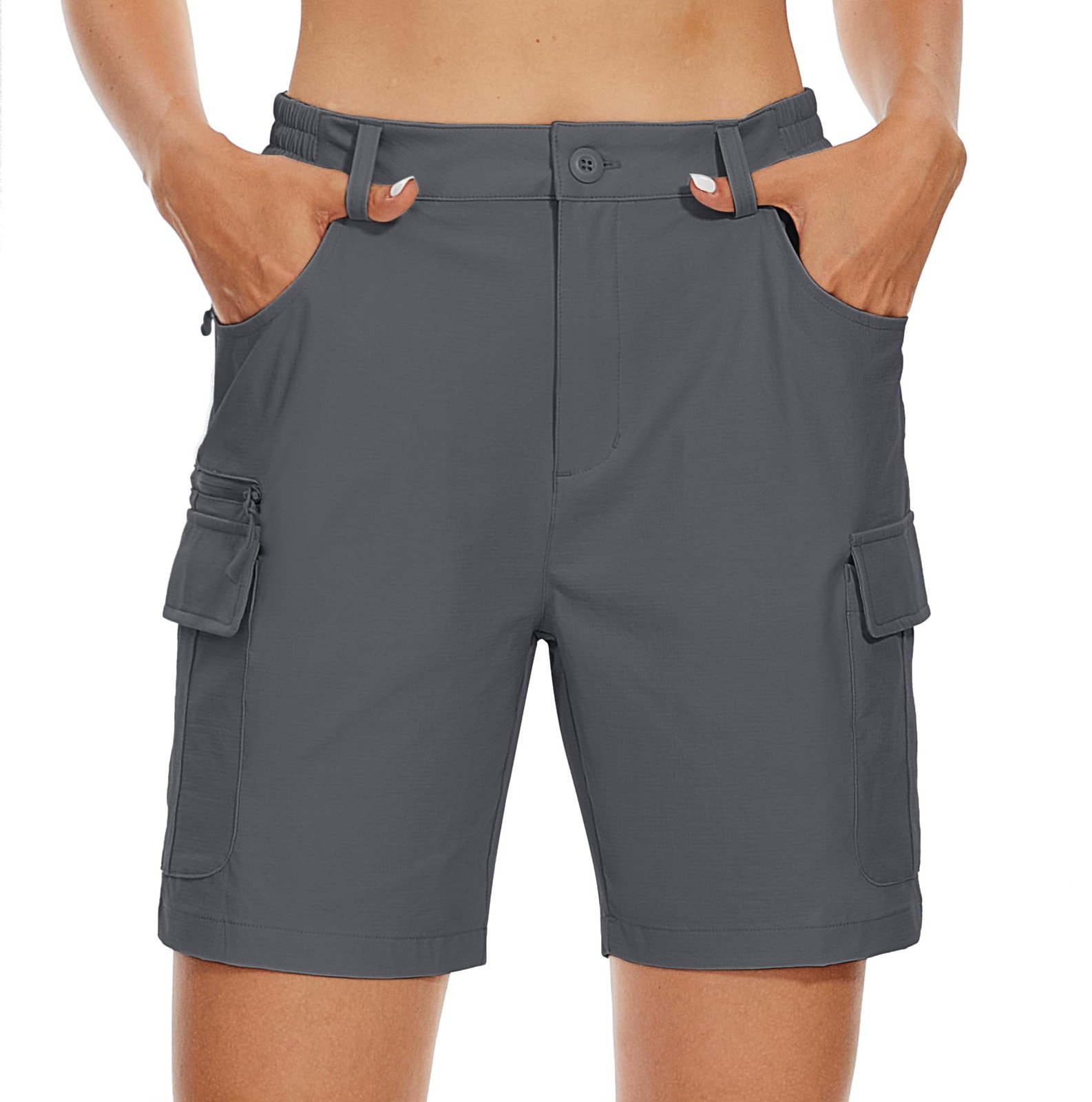 Womens 7″ Hiking Shorts 6 Pocket Lightweight Golf Quick Dry Outdoor Casual Short