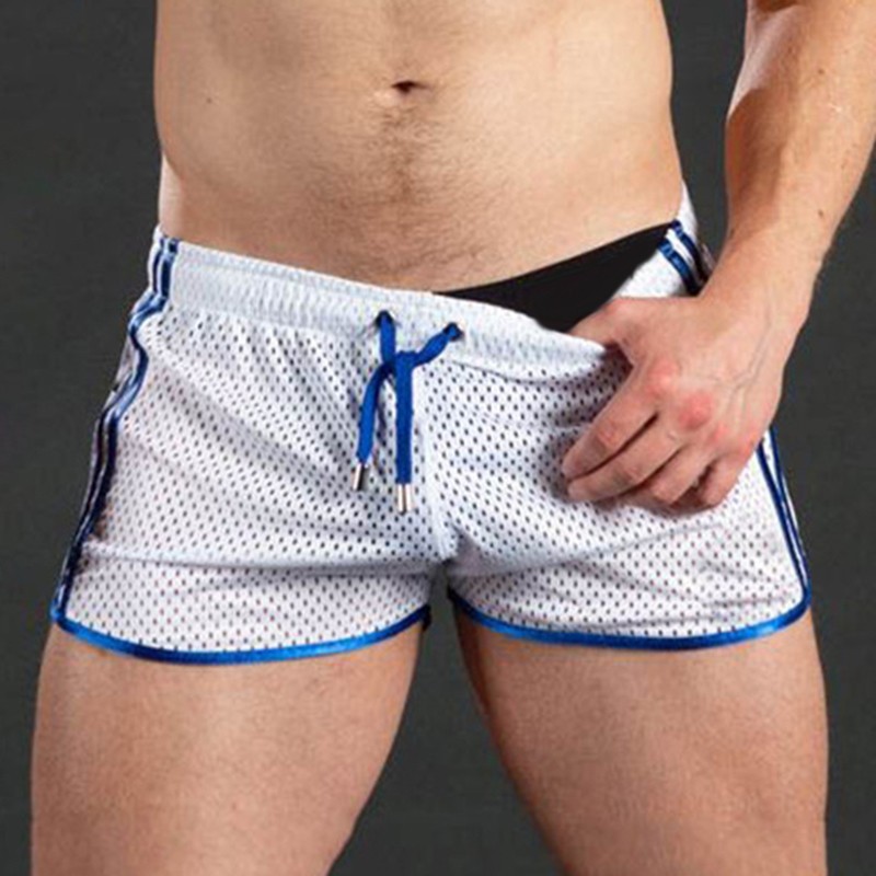 Mens Mesh Workout Running Sports Shorts Breathable Gym Training Fitness Pant