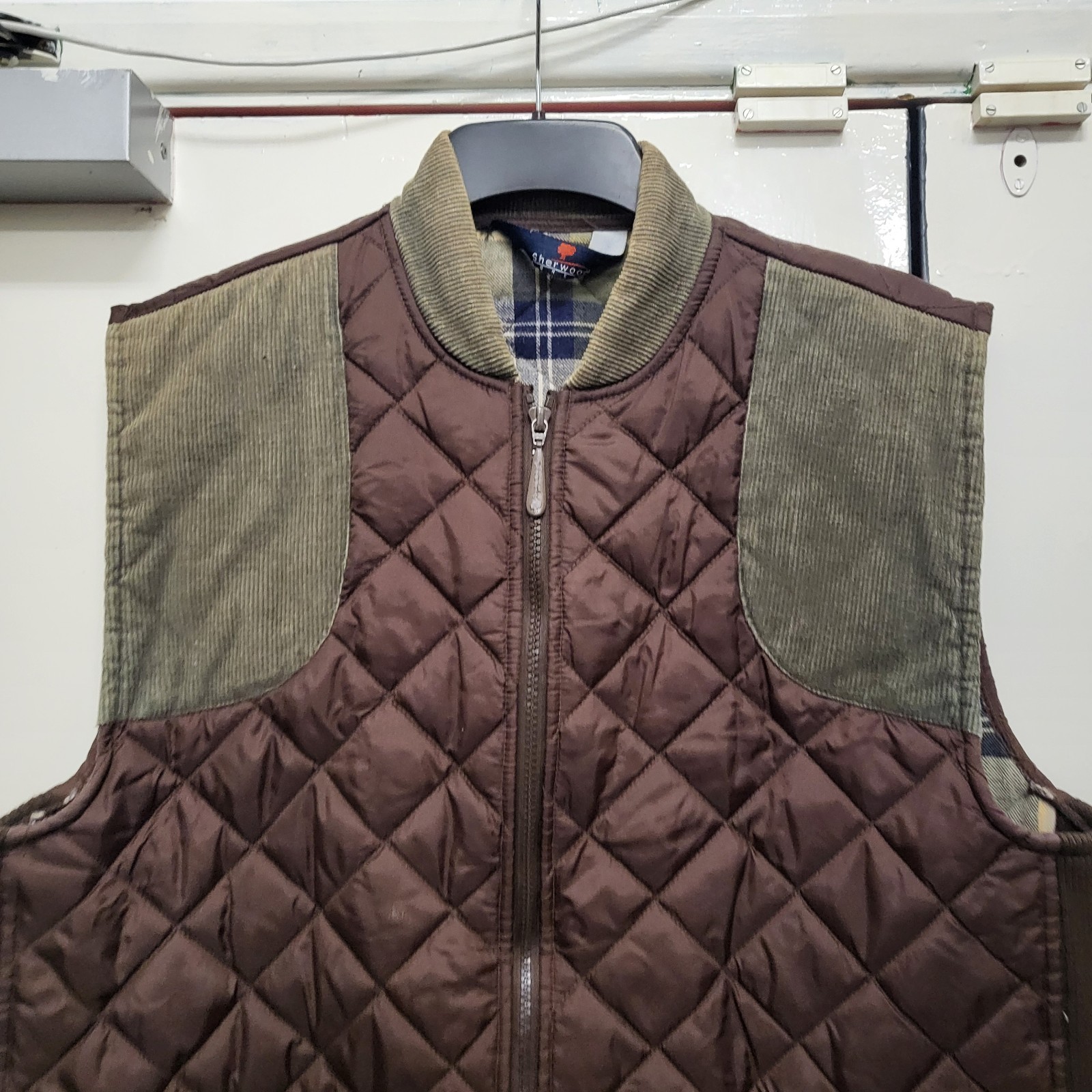 Sherwood Forest Padded Quilted Gilet Medium Brown/Green