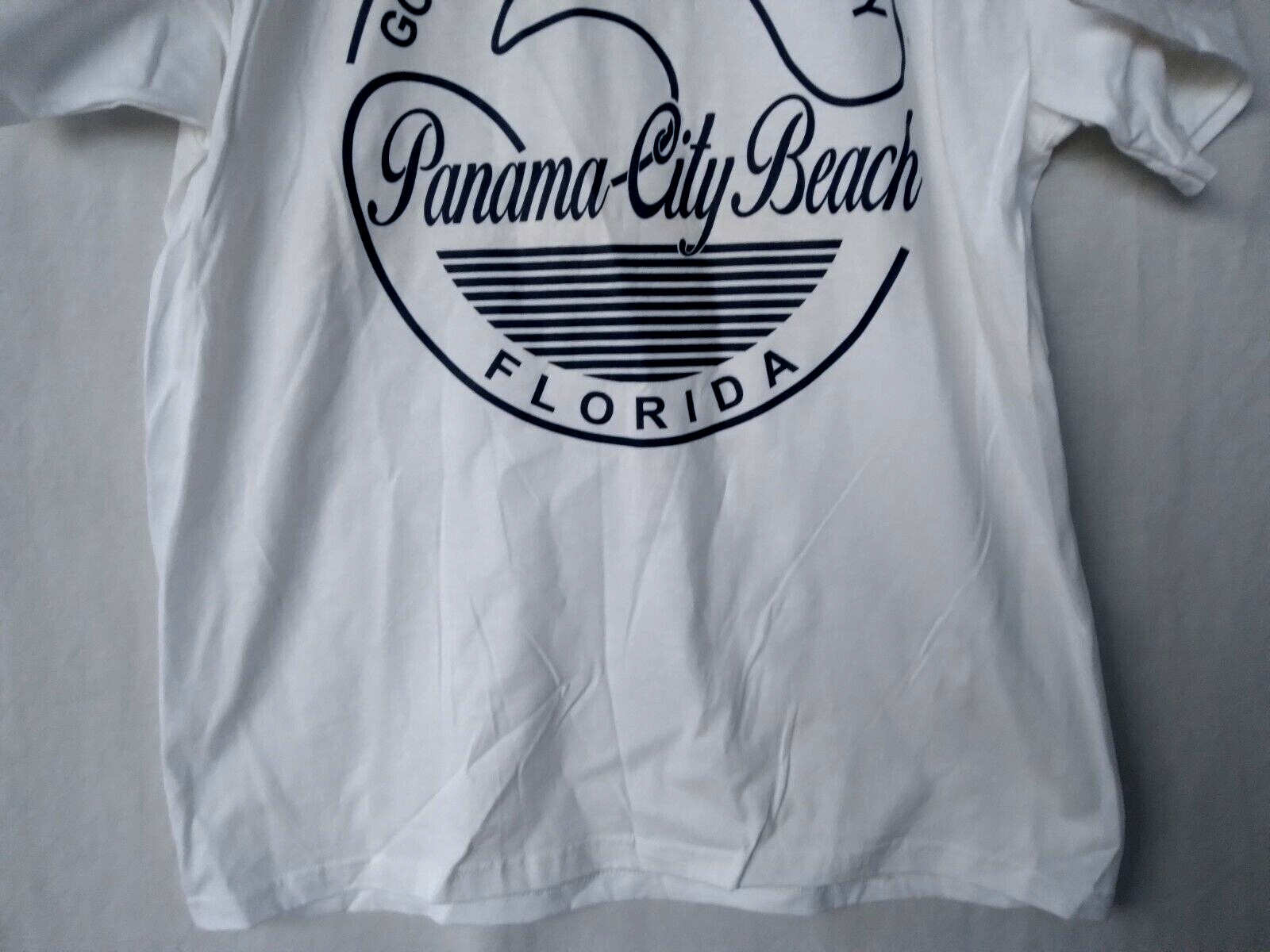 Panama City Beach FL USA Vacation Souvenir Unisex White T-Shirt Top L NWT