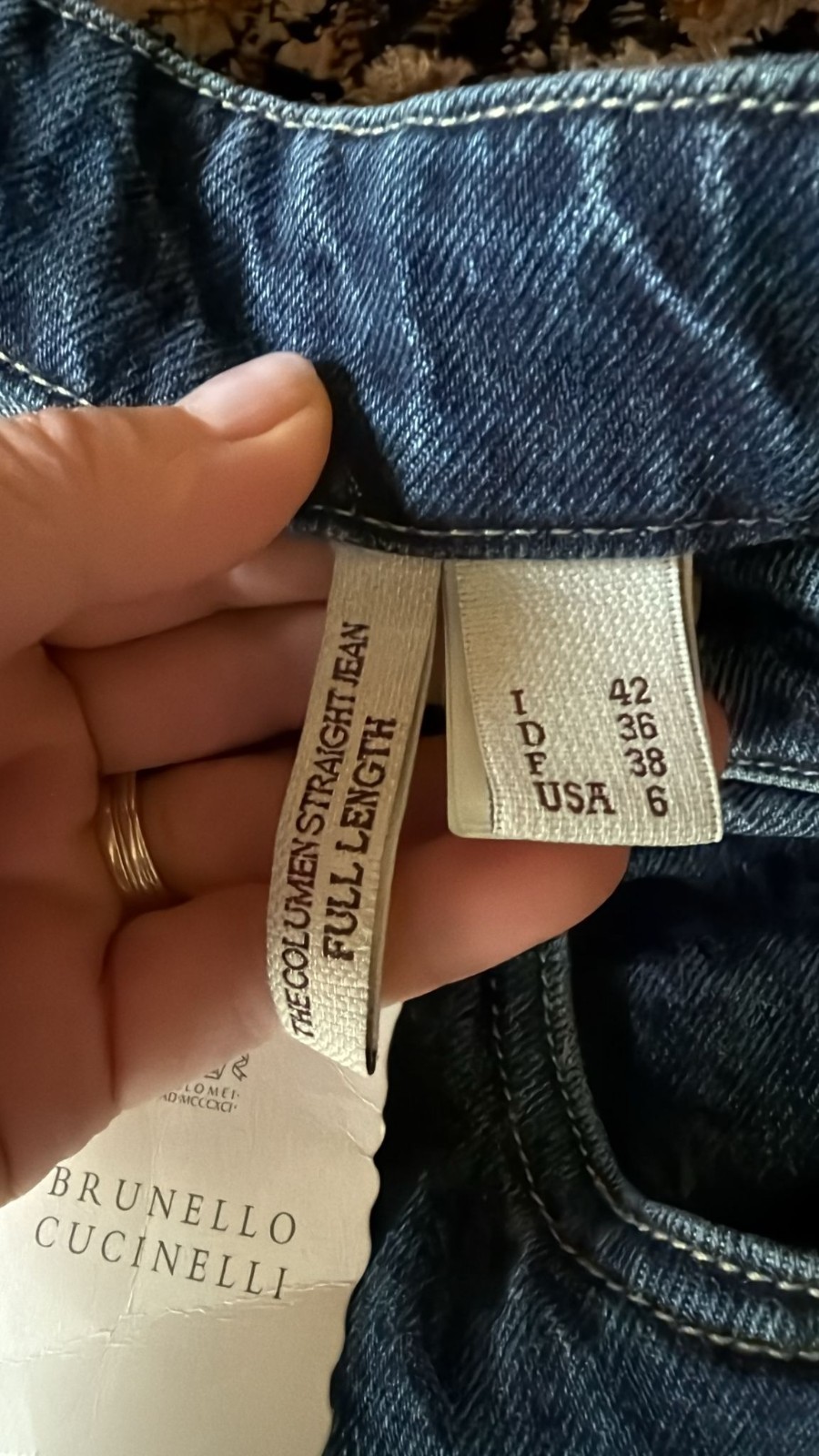 New! BRUNELLO CUCINELLI 100% COTTON WIDE BLUE JEANS PANTS SZ:USA 6