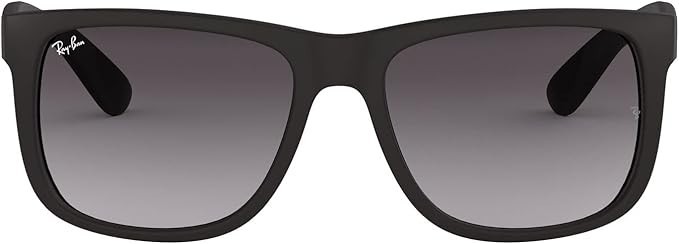 Ray-Ban RB4165 601/8G 55 Justin Matte Rubber Black Dark Grey Gradient Sunglasses