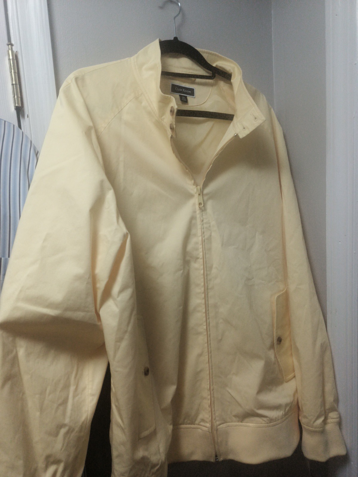 CLUB ROOM Men’s Regular-Fit Bomber Jacket Lightweights Pale Sun Yellow XXL