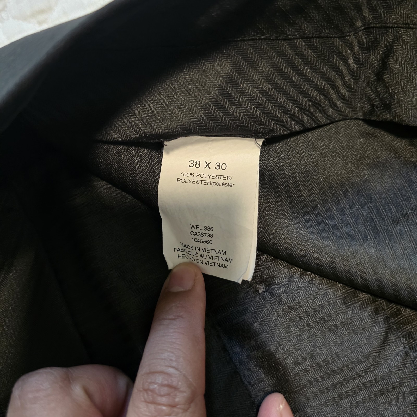 Haggar Mens Tailored Fit Travel Performance Suit Pants Black 38×30 WPL386