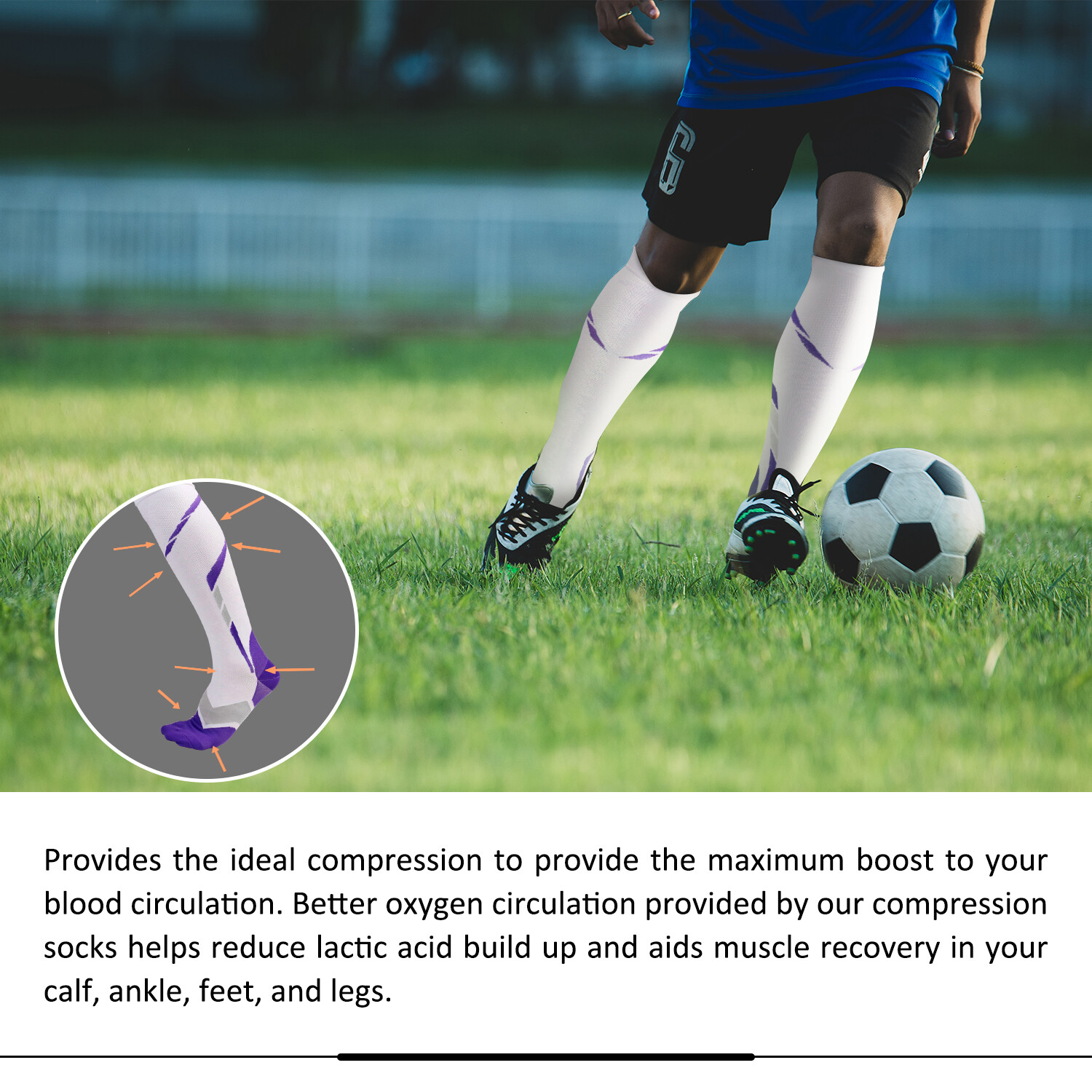 Men Women Compression Socks Stockings 20-30 mmHG Knee High Miracle Foot Support