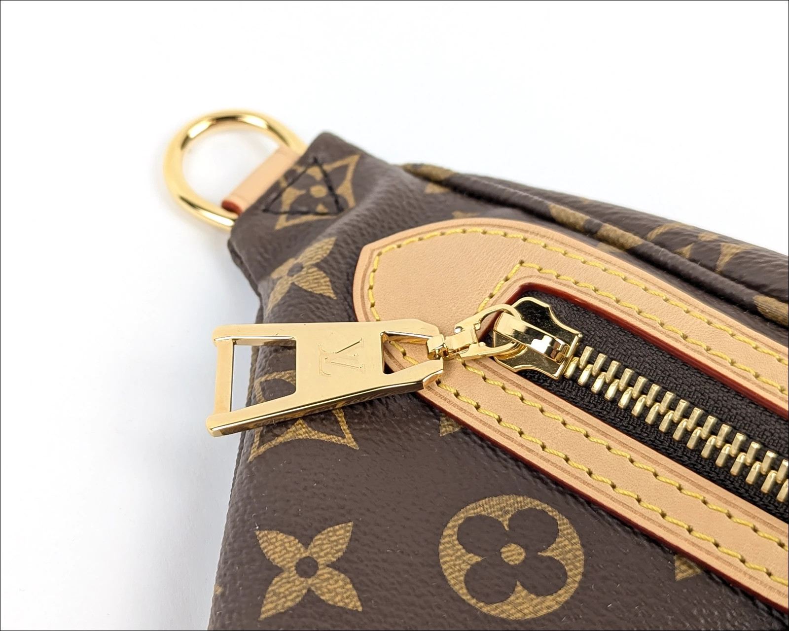 Authentic LOUIS VUITTON High-Rise Monogram Bum Bag M46784 Waist Pouch W/ Box