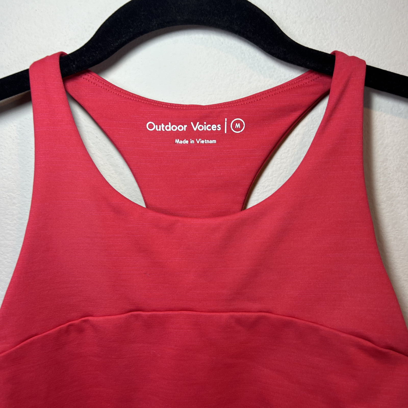 Outdoor Voices Longline Sports Bra Red Cropped Top Lined Gym Yoga Sporty Medium