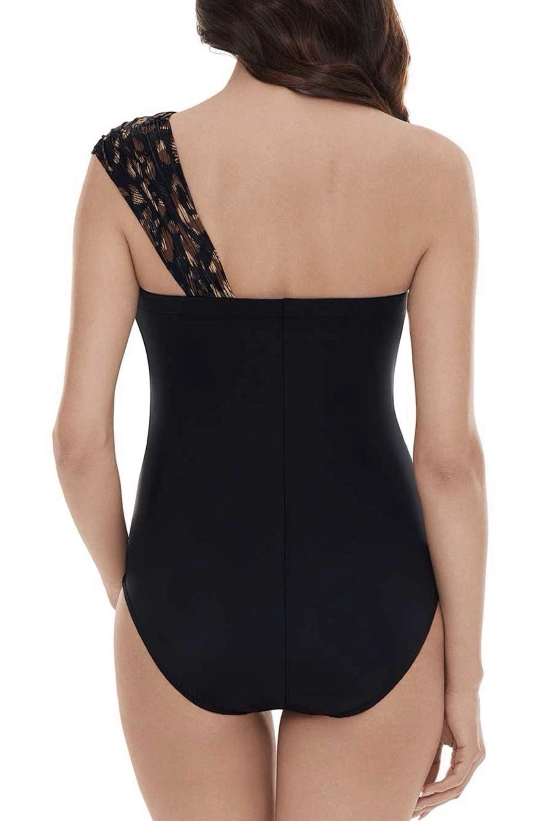 Magicsuit Womens La Paz Convertible One-Piece Swimsuit, Black/Brown, Size-16