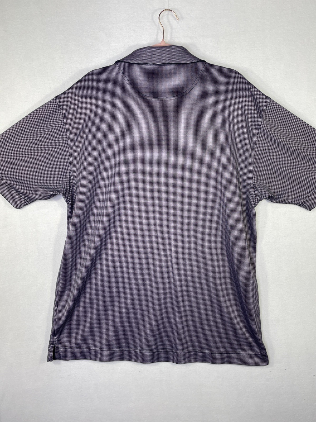 Cutter & Buck Men’s XL DryTec Nanotex Fabric Golf Polo Shirt Purple Pattern