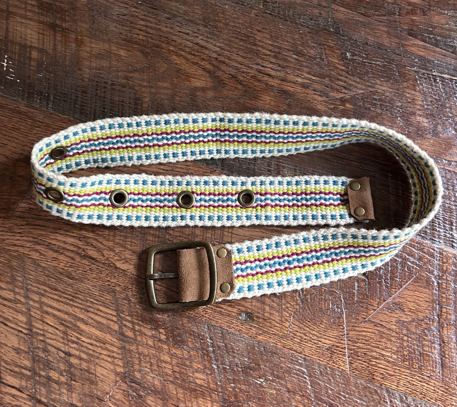 Pistil Women’s Belt Wool Size Small Adjustable Boho Multi Colored