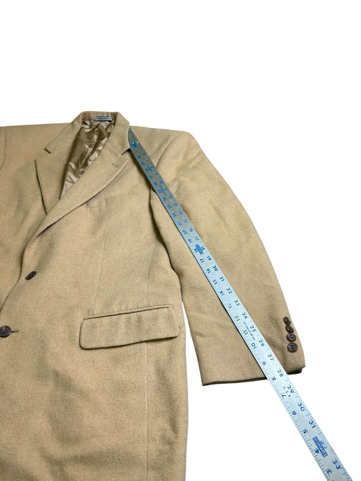 BROOKS Brothers 100% Camel Hair Jacket Blazer Sport Coat Beige 42R 42