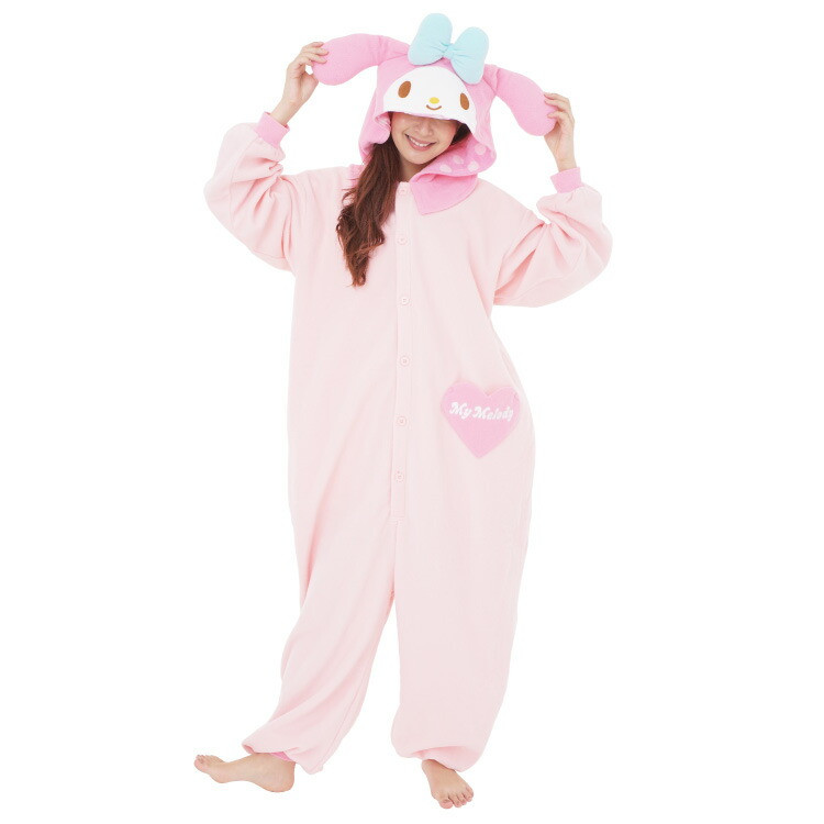 My Melody Fleece Kigurumi Cosplay Free Size SAZAC New Japan