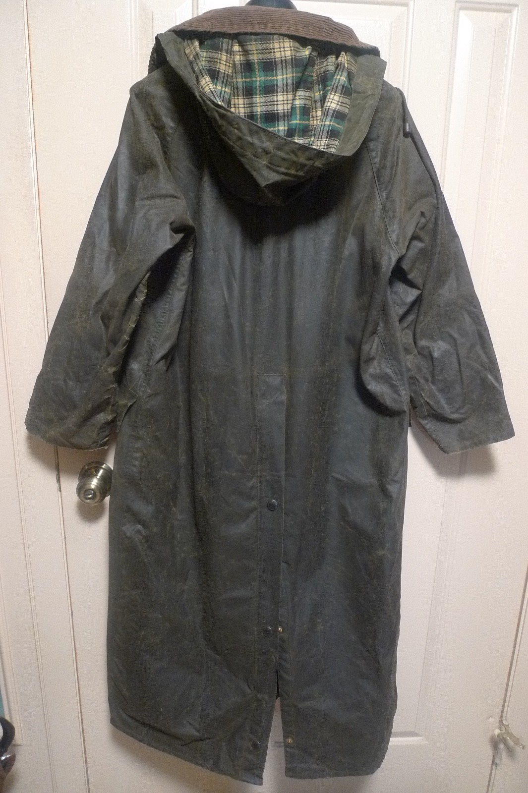 BARBOUR -A160 BURGHLEY WAX COTTON COAT – MADE@ UK – VINTAGE – SHABBY CHIC – 34