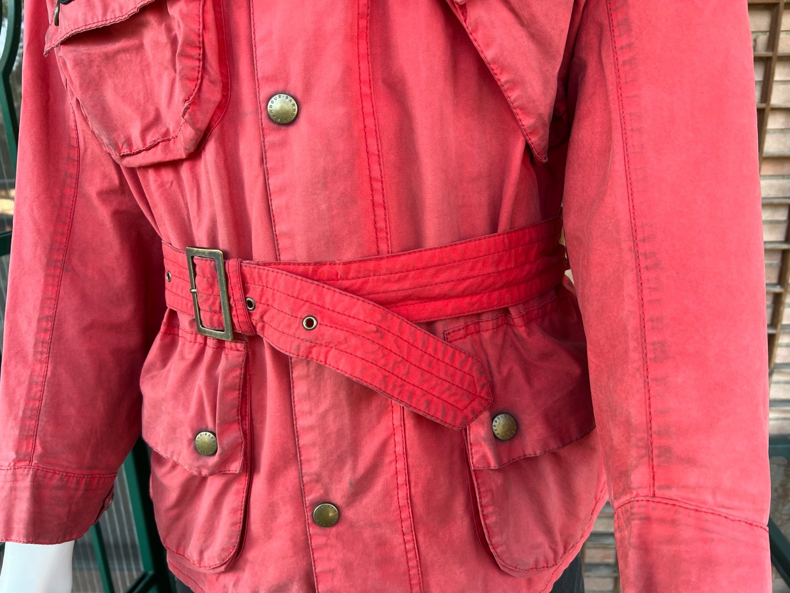 BARBOUR INTERNATIONAL Steve McQueen Collection Limited Waxed Cotton Red L