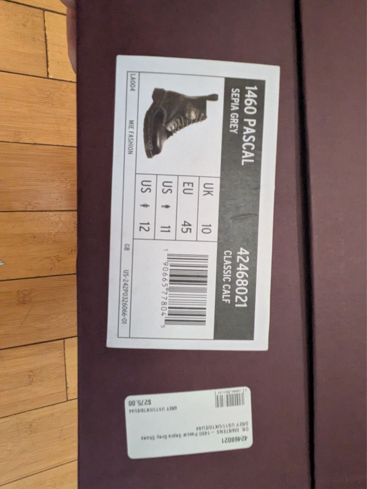 Dr Martens Pascal 1460 MIE Sepia Gray Size 11 US – Worn twice, great condition