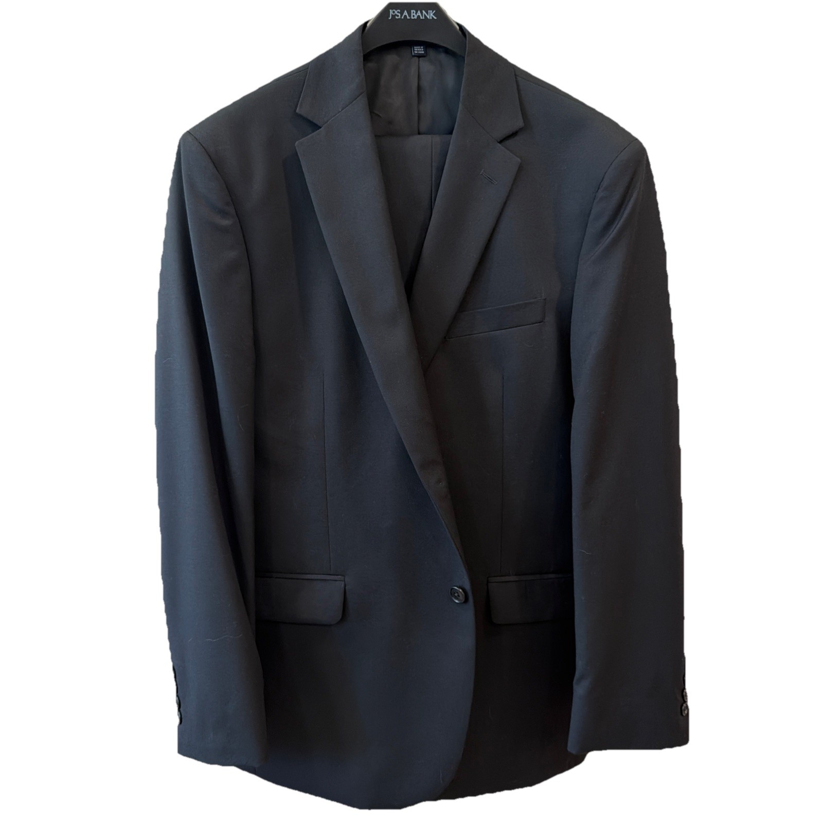 Jos. A. Bank 1905 Men’s Black 100% Wool Suit 44R w/ 36×30 Matching Pants