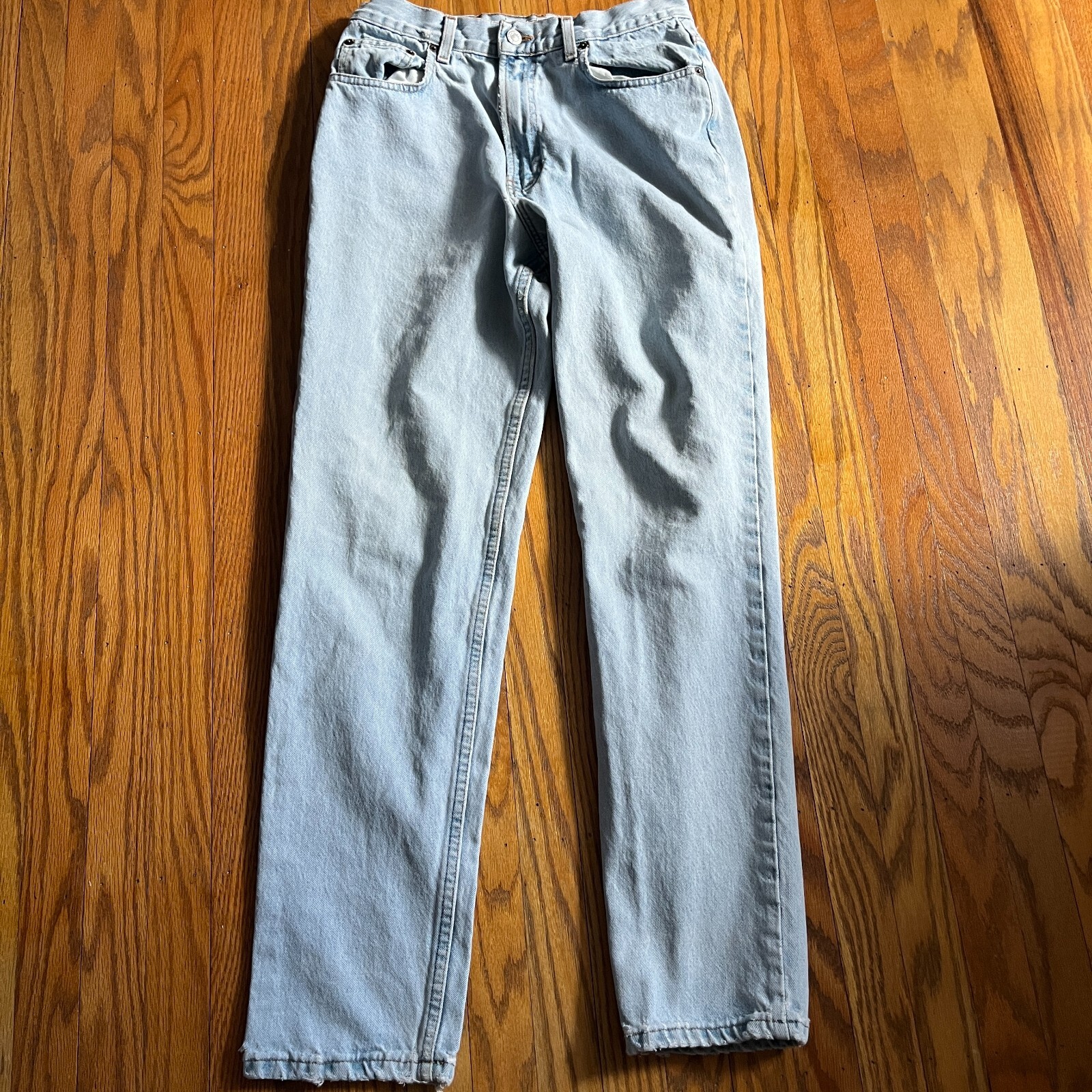 Vtg Gap Denim Classic Fit Jeans Women Size 12 Reg Blue Light Wash High Rise Mom