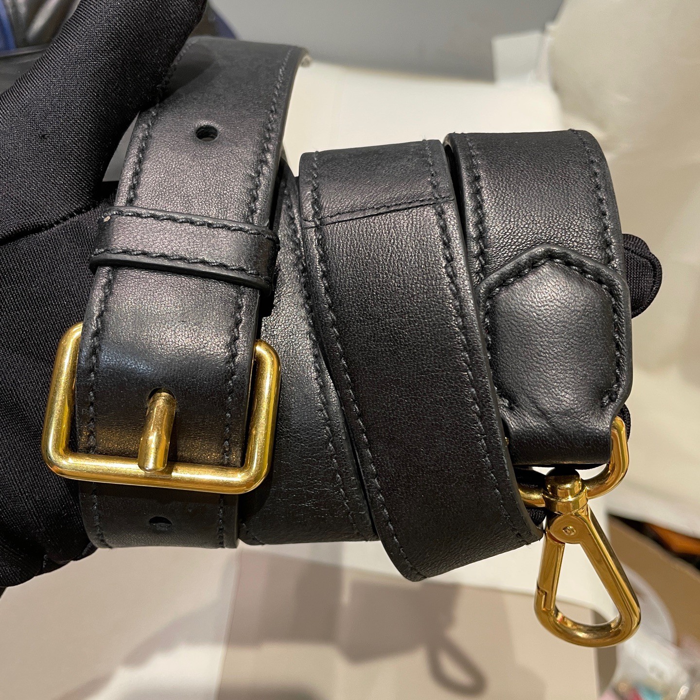 Miu Miu Quilted Leather Navy Large Top Handle Crossbody Bag