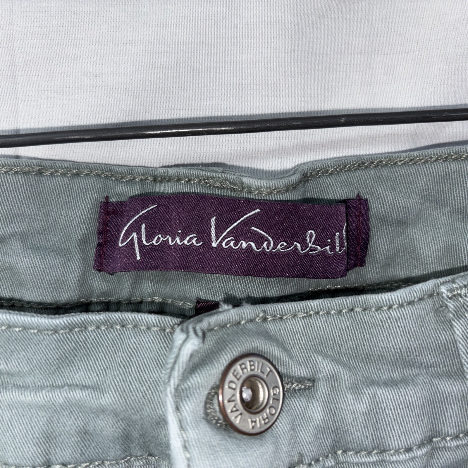 GLORIA VANDERBILT Amanda Capri Womens 10 FROSTED GLASS Classic Rise – PRE-OWNED
