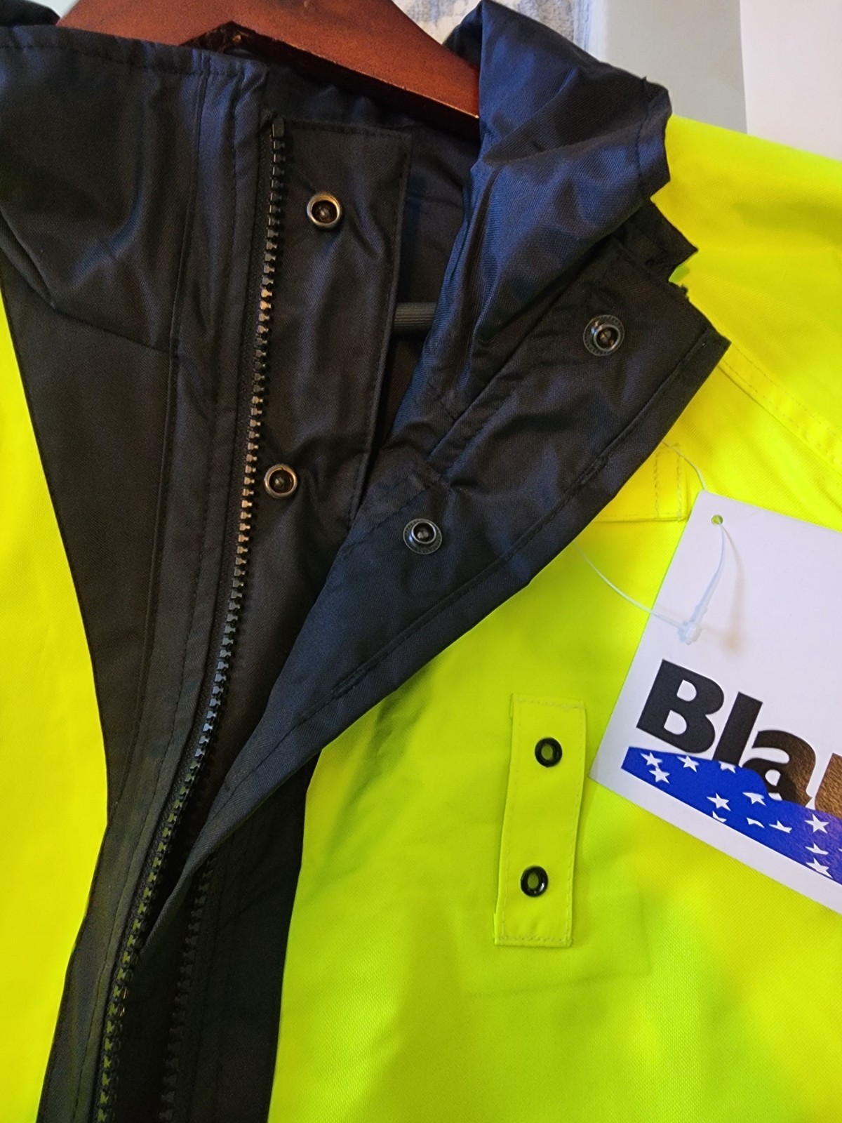 🛑Blauer 233R B.DRY Reversible Rain Jacket Hi-Vis Yellow SAFETY NWT L WORKWEAR