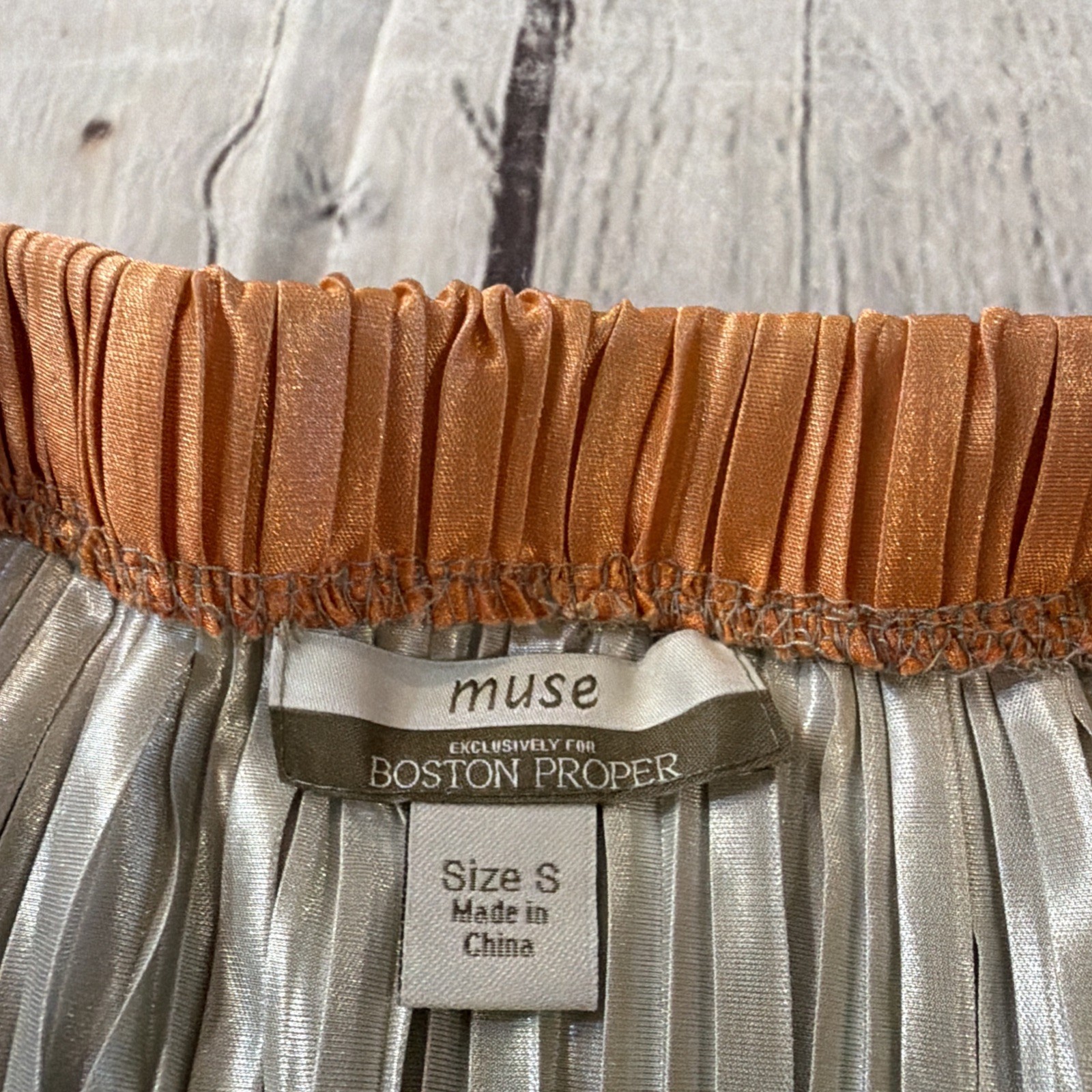 Boston Proper Muse Pleated High Low Skirt With Tassels Women’s Size Small