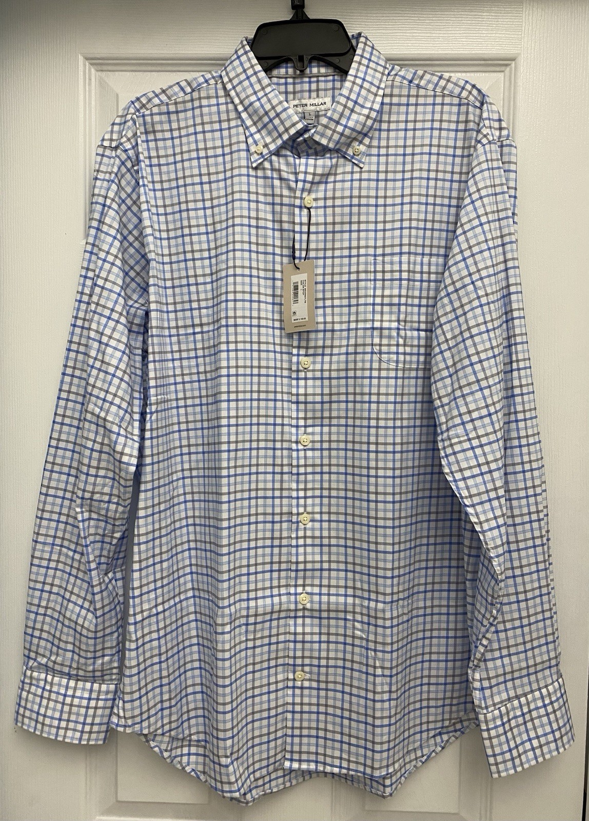 Peter Millar Men’s Crown Lite Button-Down Shirt Cotton-Stretch Large NWT $160
