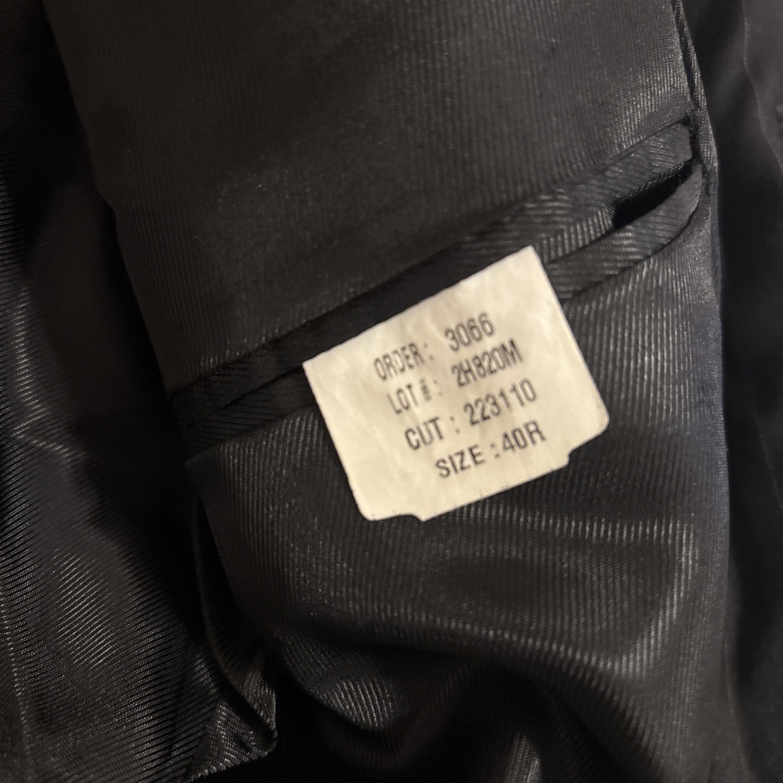 40R 34X28 Gianfranco Ruffini Men’s Black Pinstripe Suit