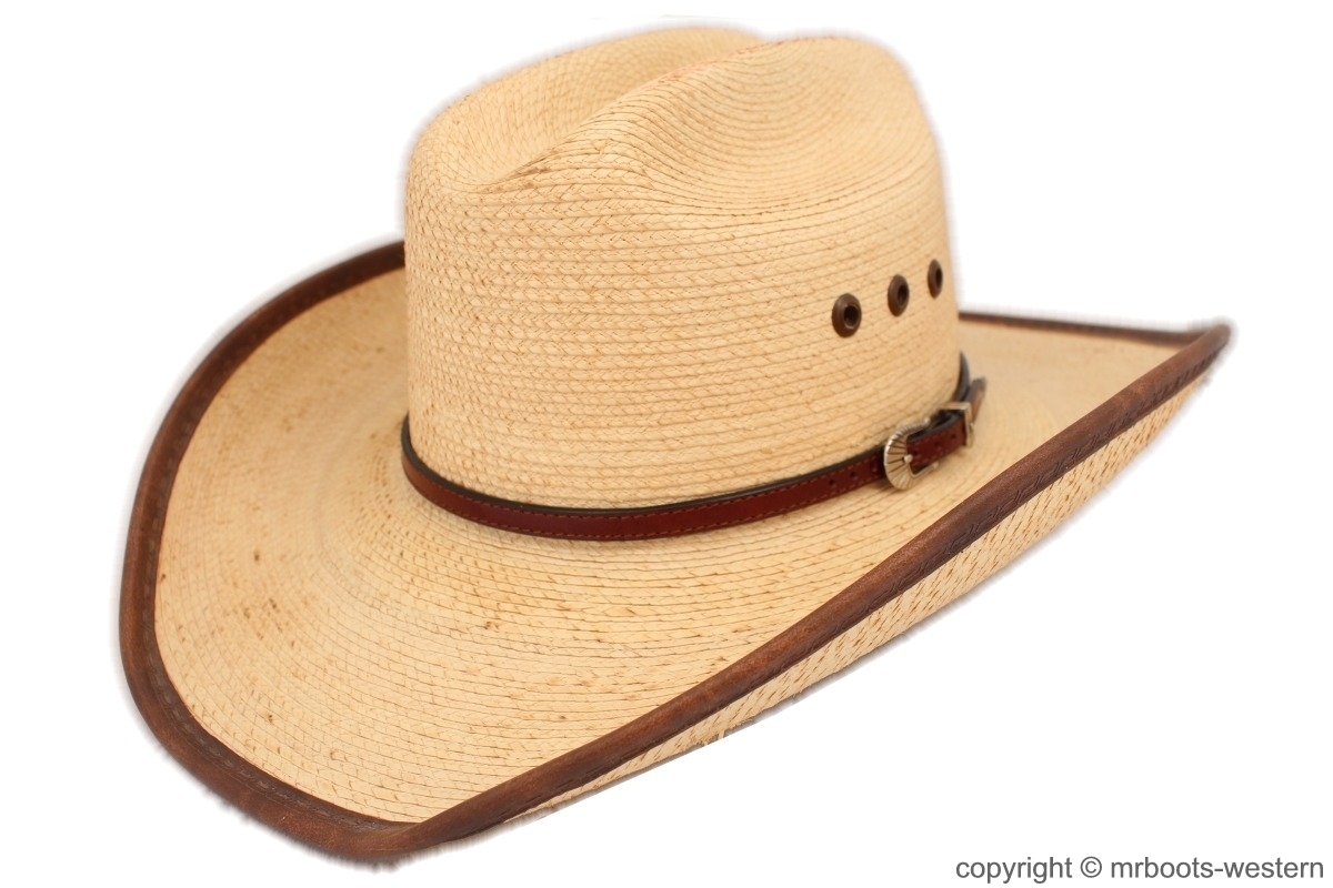 Two Western Leather Hat Band for Cowboy Hats Plain Black & Brown Leather