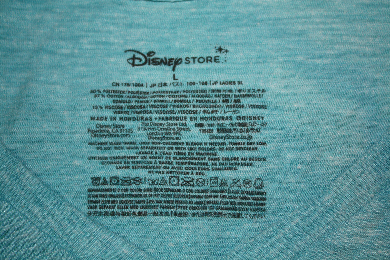 Disney Store Star Wars Sugar Skull Heather Turquoise T Shirt Asian Issue Sz S