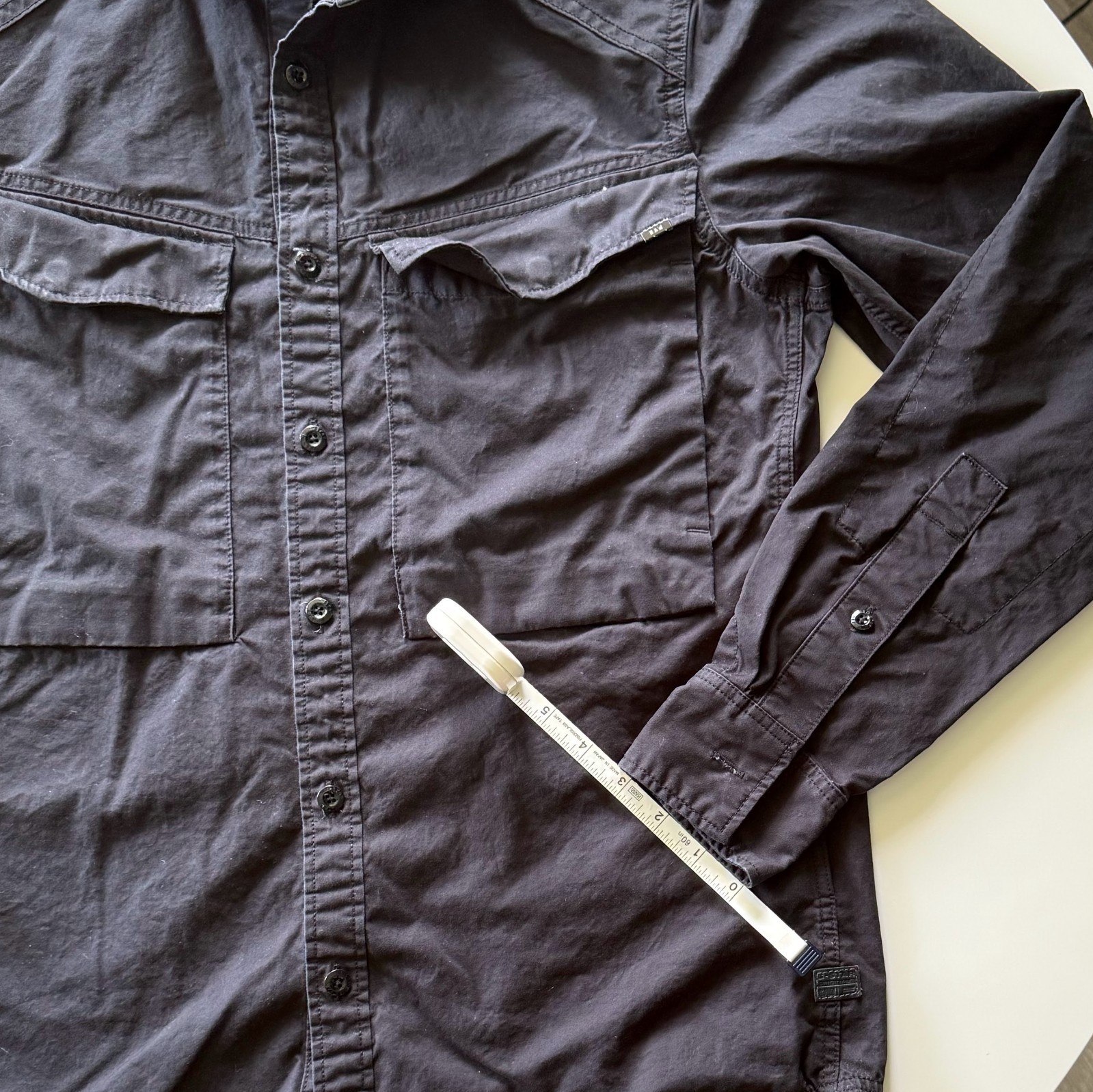 G-Star RAW Black Vodan Utility Overshirt Shacket Men’s Size Medium M D02037