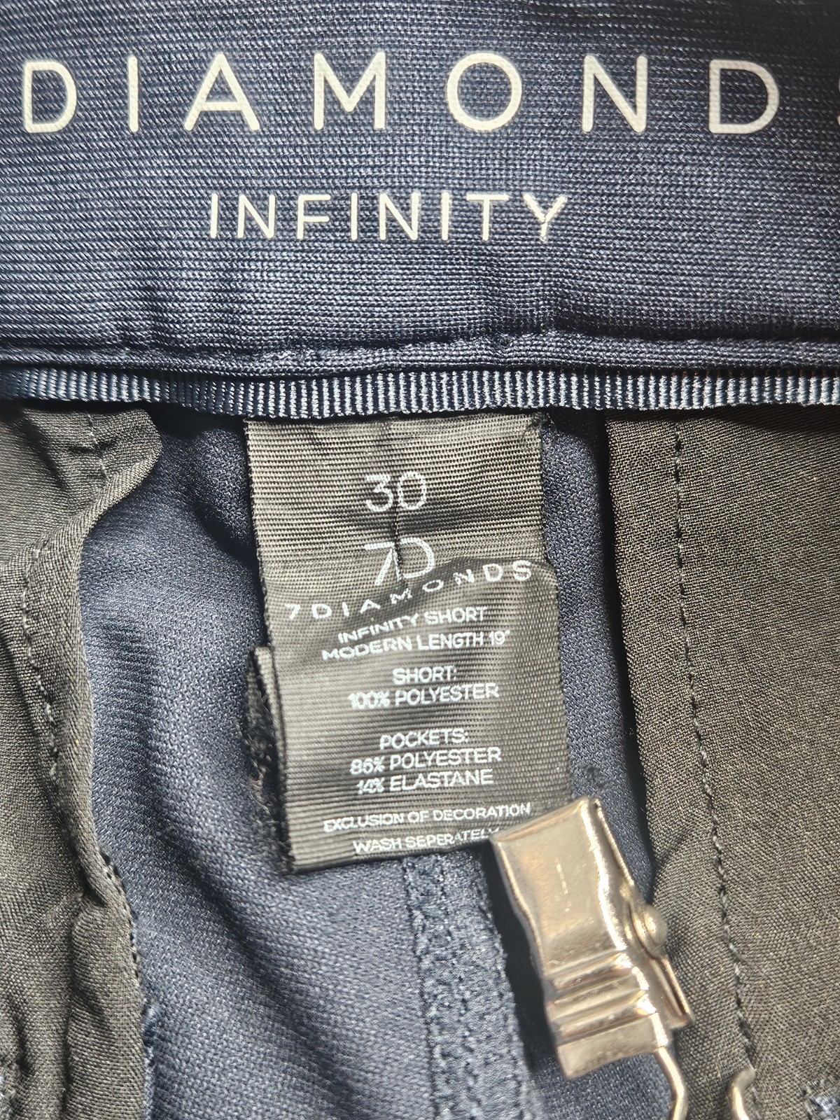7D 7Diamonds Infinity Blue Shorts Men’s 30 Flat Front