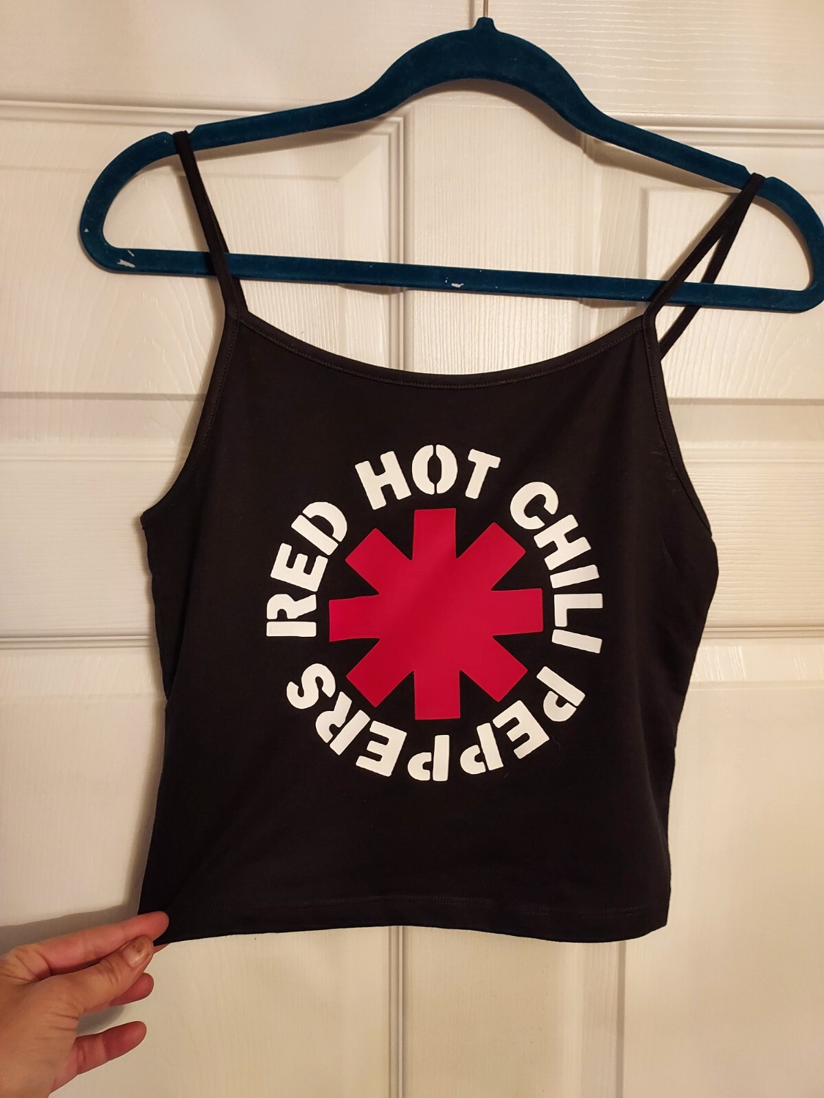 Red hot chili peppers crop top red hot chili peppers tank top red xs to 2xl avai