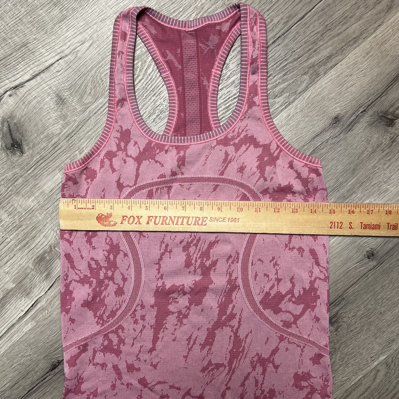 Lululemon Heathered Raspberry Glo Light Print Swiftly Tech Racerback Tank Top 6