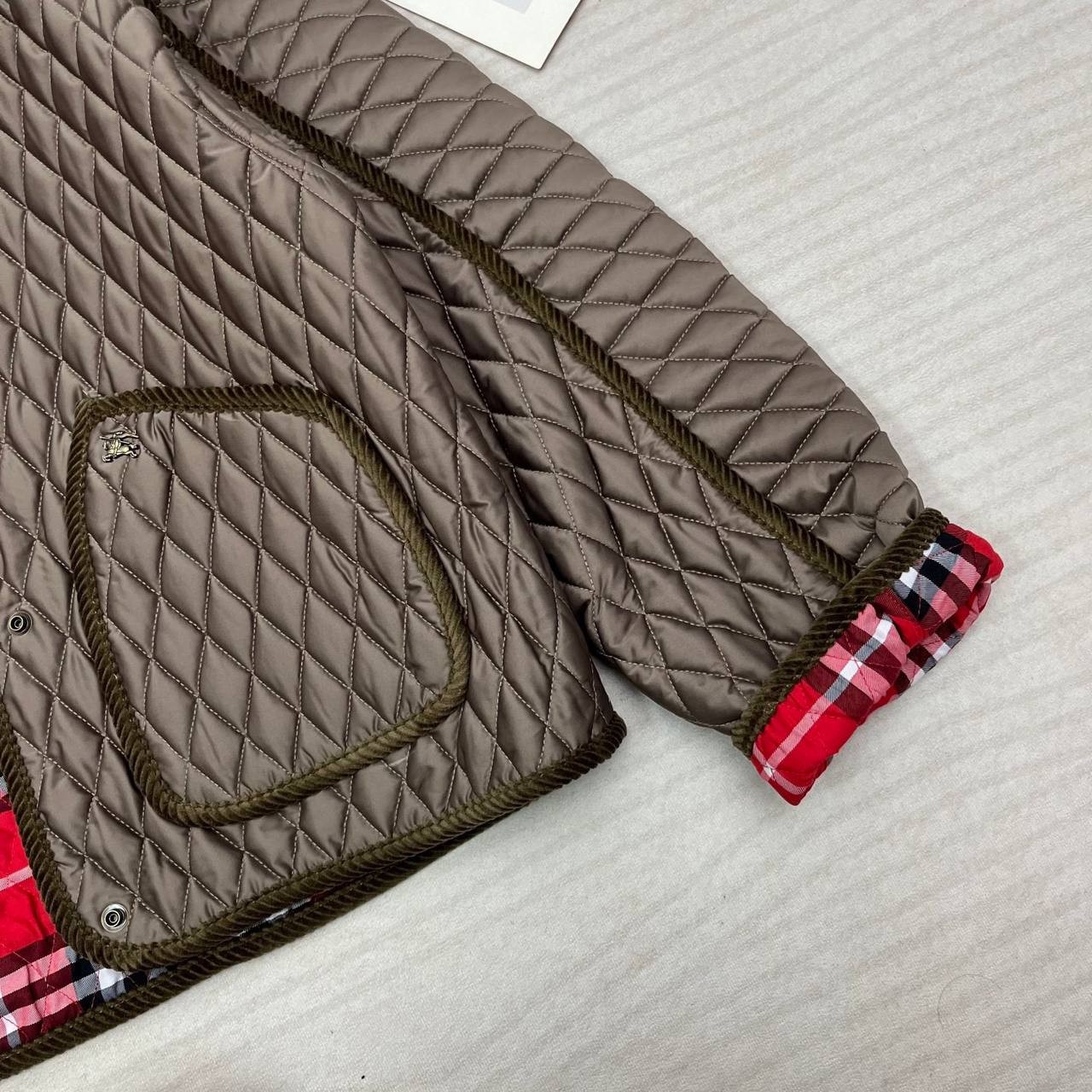 Women Quilted Short Jacket Corduroy Collar Vintage Style Warm