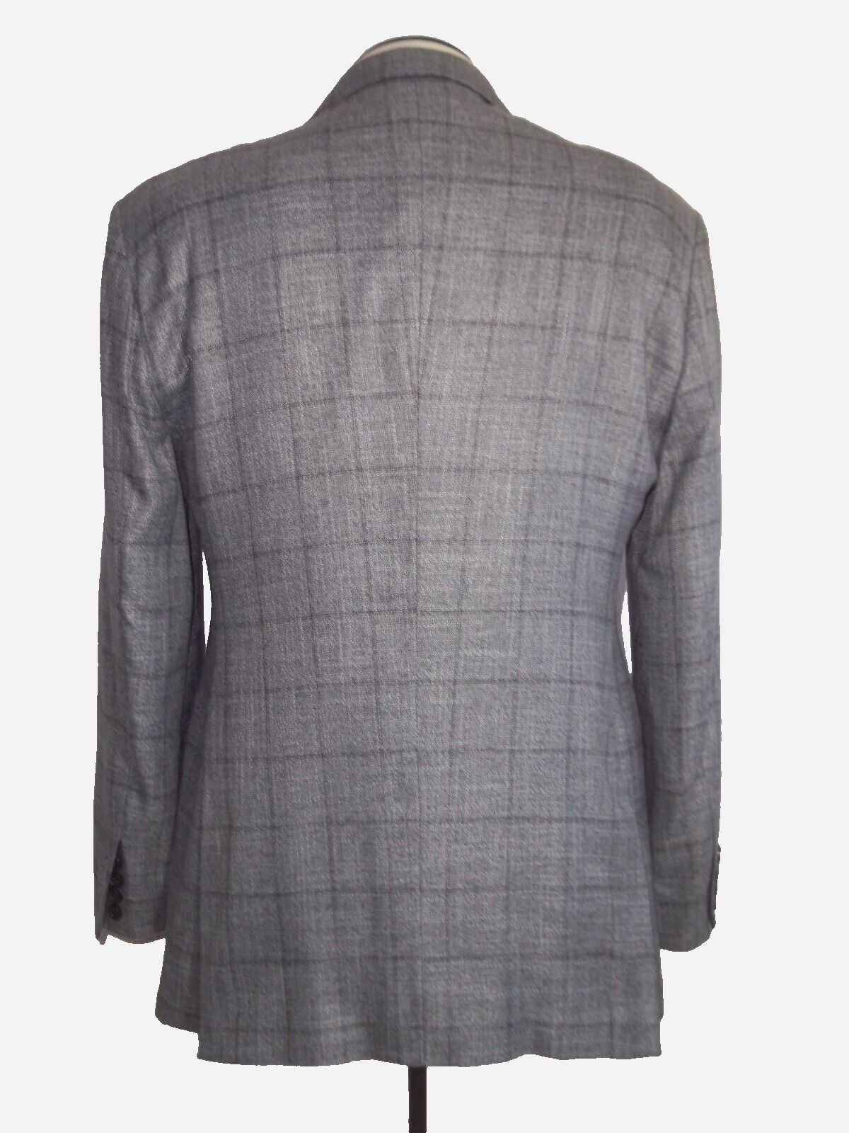 Huddersfield gray plaid 2Button soft bamboo fabric suit 40R Pants W36″x30L