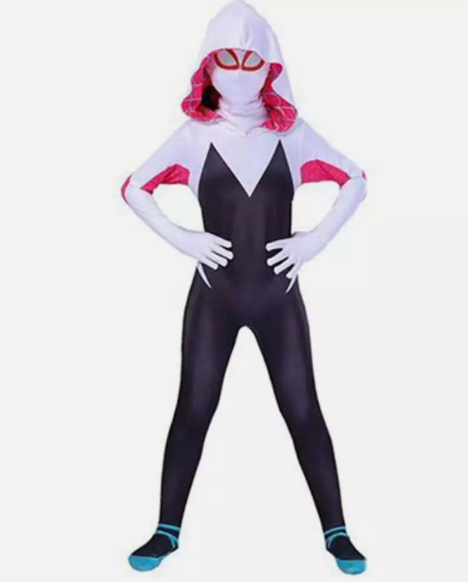Into the Spider-Verse Spidergirl Gwen Spiderman Girl Jumpsuit Kids Costume