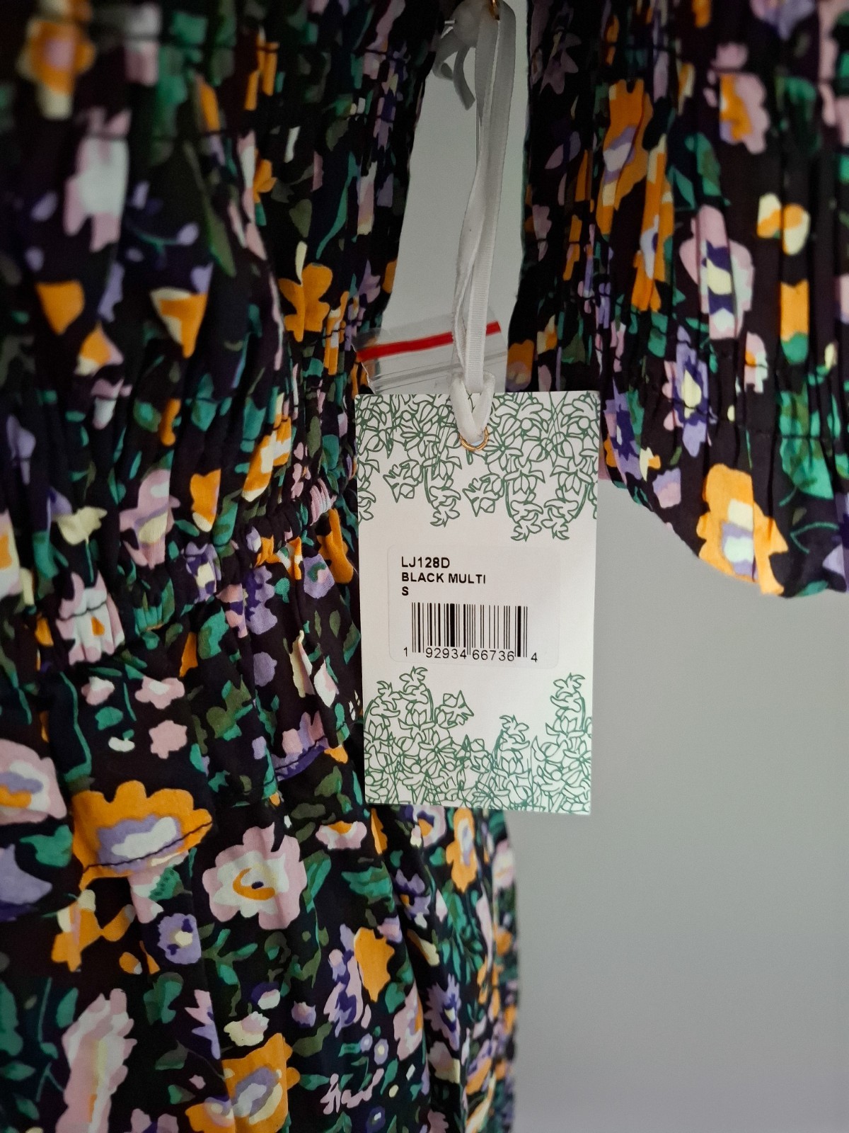 NWT Hyacinth House Small Samantha Floral Dress with Smocked Bodice Puff Sleeve