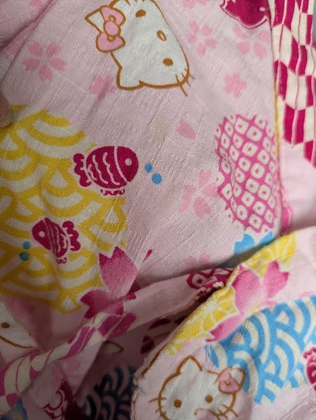 Hello Kitty Baby Romper 80cm Pink Sleeveless Yukata Jinbei Japan Exclusive Cotto