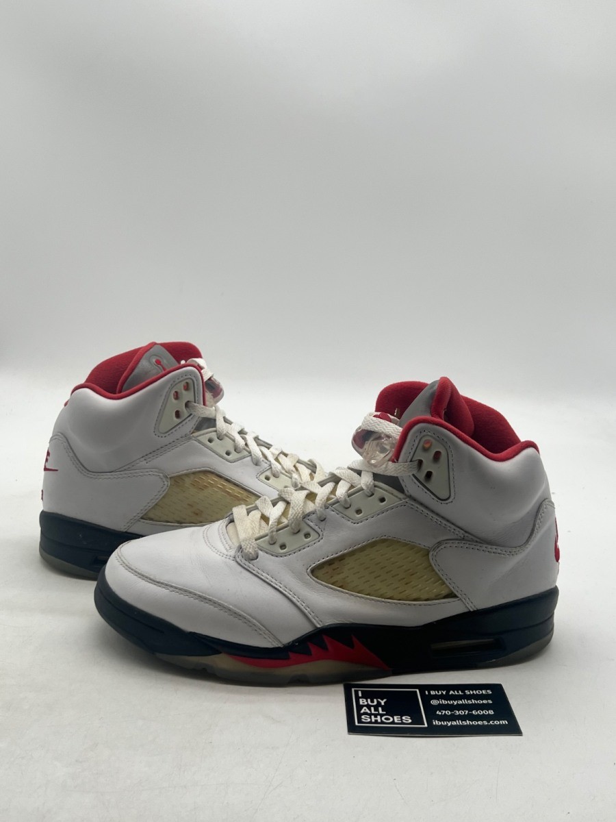 Jordan 5 Retro Fire Red Silver Tongue (2020) 8 (Moderately Worn Size 8 (No Box)